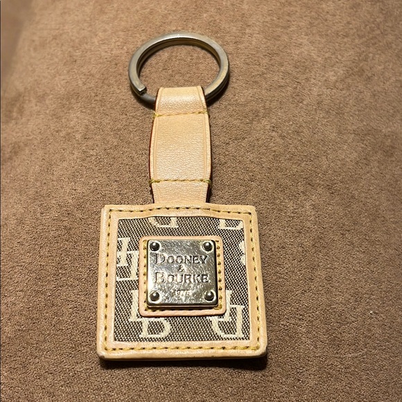 Dooney & Bourke Beige and Brown Key Holder - Picture 2 of 3